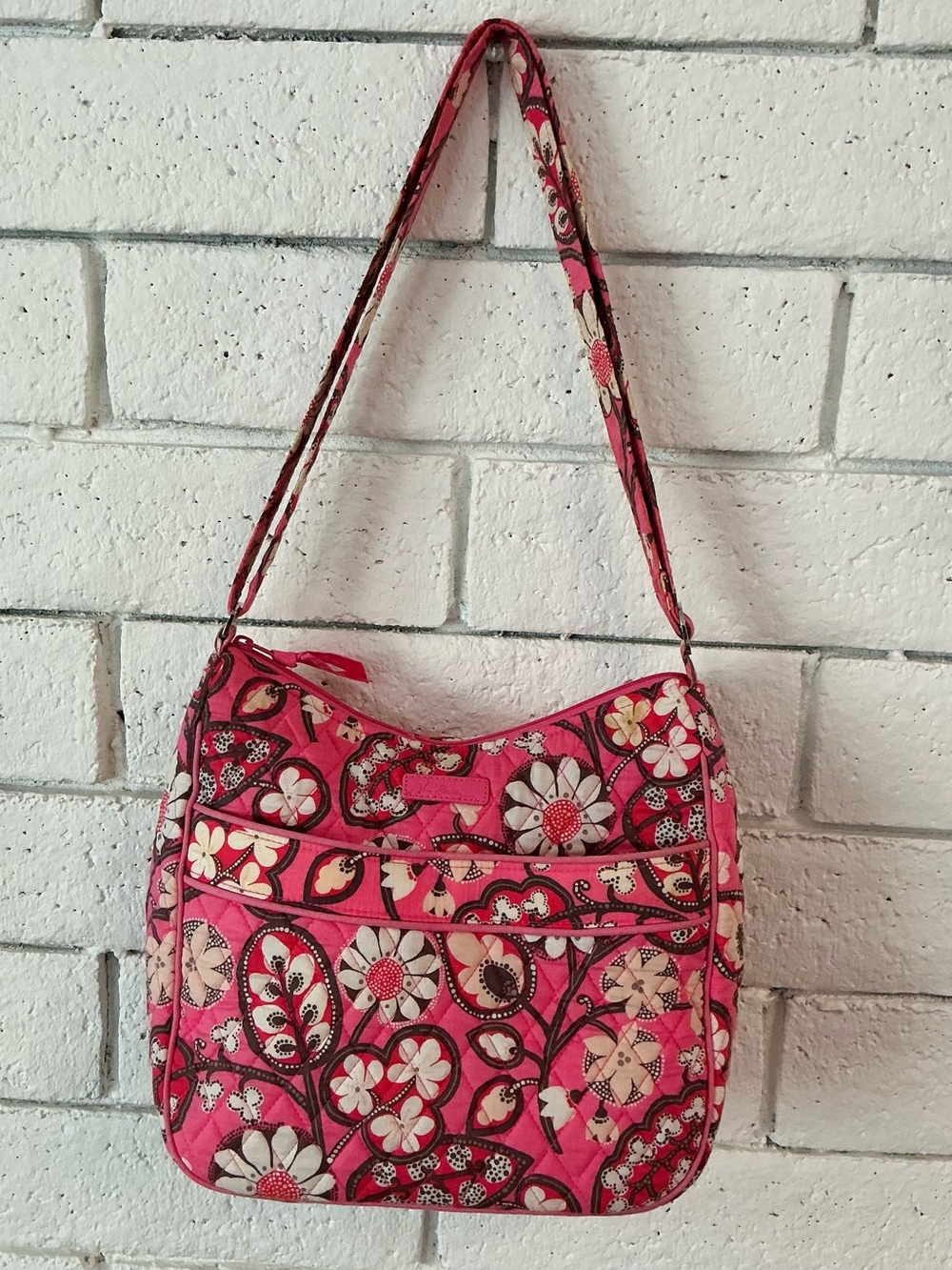 🌸 Vera Bradley Blush Pink Floral Quilted Crossbody/Shoulder Bag 🌸